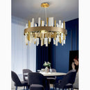 Royal Hanging Gold/Titanium/Copper Round Crystal Chandelier for Dining Room