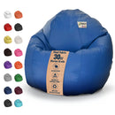 Vinyl Bean Bag Chair Marine Grade Premium - Waterproof, UV resistant ComfyBean Adult size lounger classic style Indoor Outdoor Boat beanbag chair