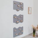 Indoor Rock Wall with Cloud-Shaped Panels & Wooden Climbing Holds for Kids 3-10