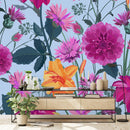 Dark Pink Flowers Wallpaper