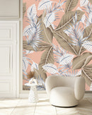 Voguish Modern Leaves Wallpaper