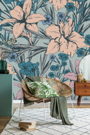 Voguish Floral Wallpaper Fashionable