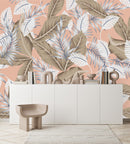 Voguish Modern Leaves Wallpaper