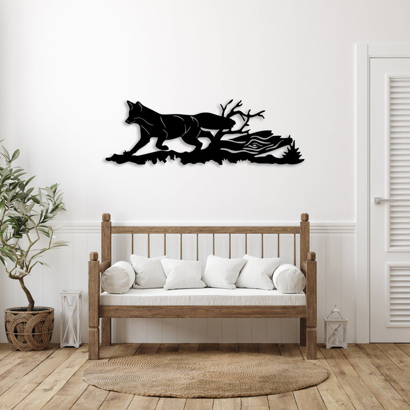 Running Fox - Metal Wall Art