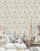 Beige Hares Wallpaper