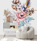 Cotton and Acorns Wallpaper