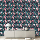 Elegant Palm Leaves and Exotic Flowers Wallpaper Smart