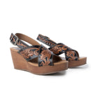 Myra Flower Ridge Sandals for Women with genuine leather and handtooled detail for casual wear