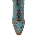 Myra Kasiopeah Cowgirl Leather Boots - Turquoise Western Boots for Women with Pointed Toe Heel