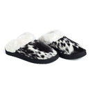 Myra Alamosa Shadow Fur-Lined Hairon Leather Slippers for Women â€“ Winter Indoor Comfort, Soft Sole, Western Style