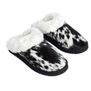 Myra Alamosa Shadow Fur-Lined Hairon Leather Slippers for Women â€“ Winter Indoor Comfort, Soft Sole, Western Style