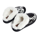 Myra Alamosa Shadow Fur-Lined Hairon Leather Slippers for Women â€“ Winter Indoor Comfort, Soft Sole, Western Style