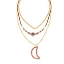 Cresecent Moon Falling Necklace