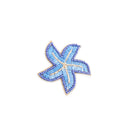 Lucky Starfish Brooch In Blue