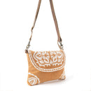 Myra Rose Canyon Sling Bag for Women Adjustable Strap Everyday Crossbody with Tribal Embroidery