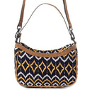 Harvest Chevron Crossbody Bag In Black