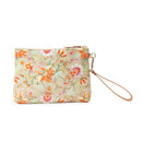 Peace & Serenity Blossoms Clutch Bag In Beige