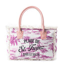 Saint Tropez Tote Bag In White & Purple