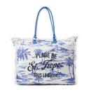 Saint Tropez Weekender Bag In Blue & White