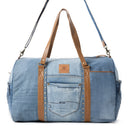 Wildberry Voyager Traveler Bag in Cranberry Denim Blue