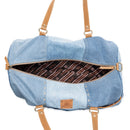 Wildberry Voyager Traveler Bag in Cranberry Denim Blue