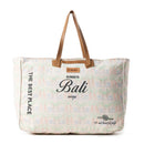 Bali Breeze Weekender Bag in Saddle Off-White