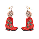 Cactus Rose Boot Earrings