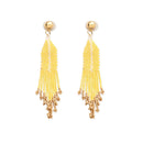 Seaside Dreams Beaded Earrings In Yellow