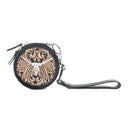 Rustler's Relic Handtooled Leather Coin Pouch in Amber Tan