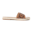 Dustlily Trail Handtooled Sandals in Rawhide Tan