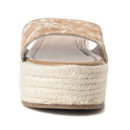 Mesa Mane Hairon Leather Sandals in Brown & White