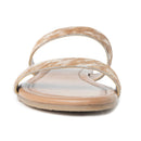 Vaquero Leather Hairon Sandals in Oakdust Brown