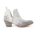 Myra Starlit Range Handtooled Leather Booties in Frosted Mist