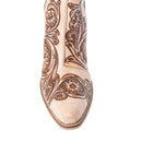 Floral Heirloom Western Booties in Cream