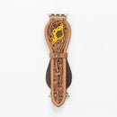 Lone Star Handtooled Leather Watch Band in Antique Tan