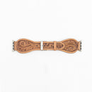 Lone Star Handtooled Leather Watch Band in Light Saddle Tan