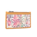 Prism Bloom Leather Credit Card Holder in Wild Pink