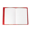 Texas Blaze Embroidered Leather Diary in Scarlet Red