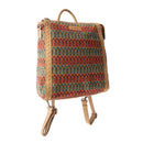 Terracotta Trails Rug Leather Backpack in Desert Sage