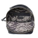 Westbound Star Leather Backpack in Raven Black