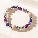 Panthera Layered Bracelet in Neon Plum