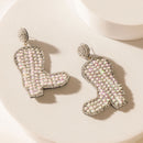 Myra Starlight Rodeo Earrings in Pearl White