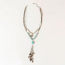 Two Moons Spell Necklace in Mesa Blue