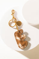 Alpha Hairon Bag Charm in Brown & White