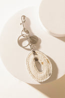 Alpha Hairon Bag Charm in Black & White