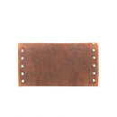 Yellowstone Caldera Leather Wallet with Rivets in Amber