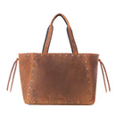 Yellowstone Legacy Studded Leather Tote in Amber