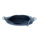 Windrow Genuine Suede Bag for Women in denim blue with extra strap