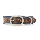 Turquoise Trail Cowboy Dog Collar in Black