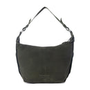 Myra Hunter’s Grove Suede Leather Shoulder Bag in Ranch Olive